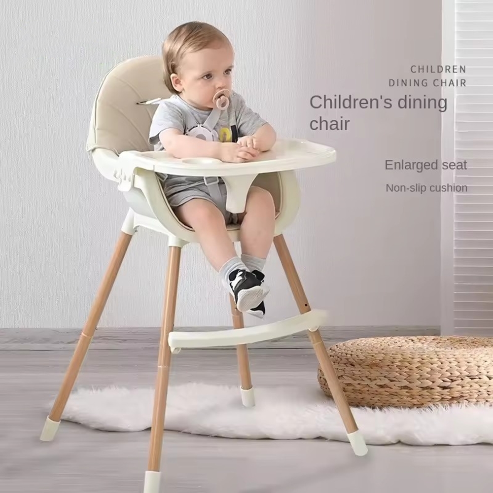 Baby High Chair Booster - Çıkarılabilir Tepsili, Ayarlanabilir Metal Ayaklı, 5