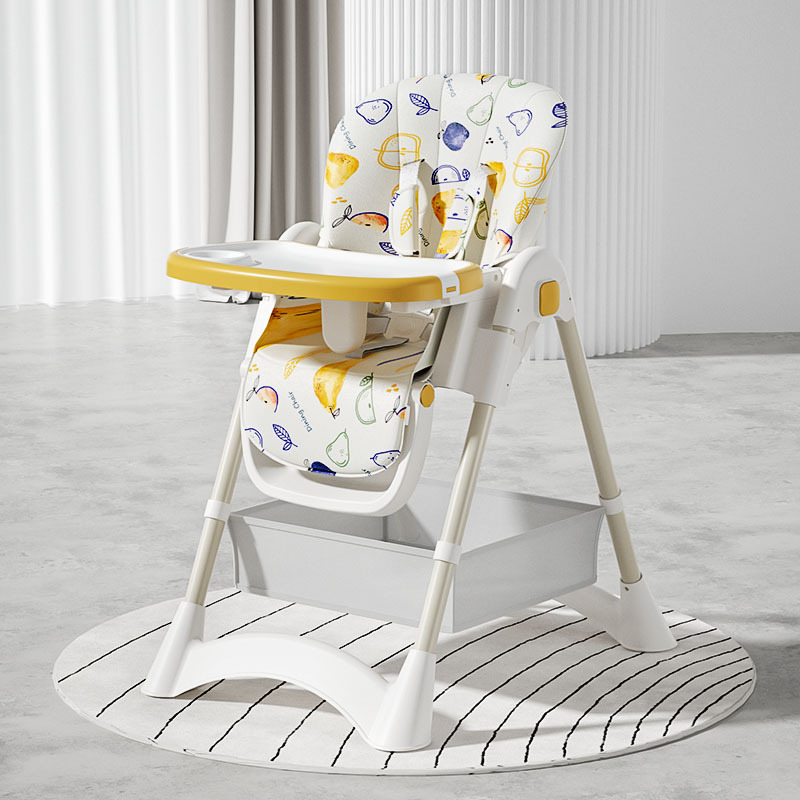 Baby High Chair Booster - Ayarlanabilir Yükseklikli Bebek Mama Sandalyesi Katlanabilir