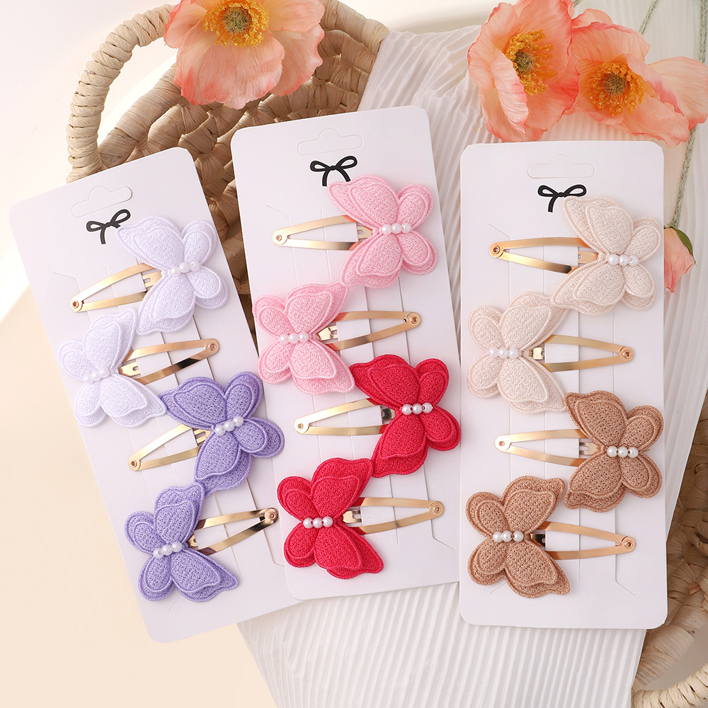 4 adet/takım kelebek saç tokas - Baby Products Set incelemesi ve fiyatı